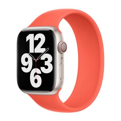 APPLE Bracelet Boucle unique en Silicone  Watch 44/45/46/49 mm - Taille 11 - Nectarine