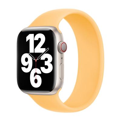 APPLE Bracelet Boucle unique en Silicone  Watch  44/45/46/49 mm - Taille 8 - Sunglow