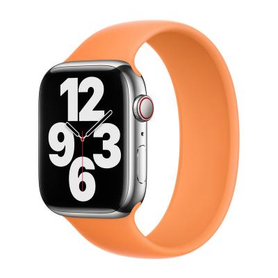 APPLE Bracelet Boucle unique en Silicone  Watch  44/45/46/49 mm - Taille 12 - Marigold