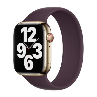 APPLE Bracelet Boucle unique en Silicone  Watch  44/45/46/49 mm - Taille 6 - Dark Cherry