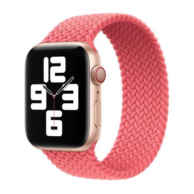 APPLE Bracelet Solo tress&eacute;  Watch  38/40/41/42 mm - Taille 1 - Pink Punch