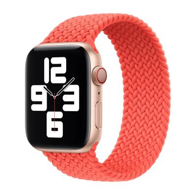 APPLE Bracelet Solo tress&eacute;  Watch  38/40/41/42 mm - Taille 5 - Electric Orange