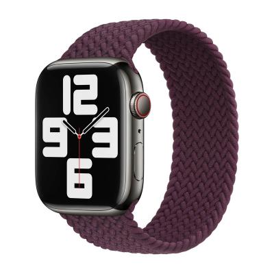 APPLE Bracelet Solo tress&eacute;  Watch  38/40/41/42 mm - Taille 8 - Dark Cherry