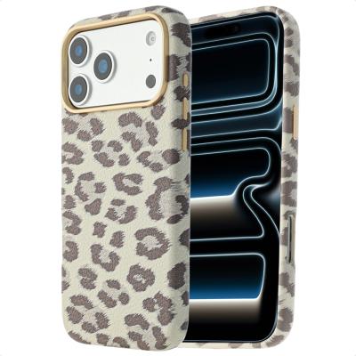 SELENCIA  Coque Sabi imprim&eacute; panth&egrave;re avec MagSafe Apple iPhone 17 Pro Max - Soft Ivory