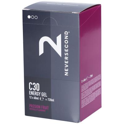 NEVERSECOND &acute; C30 Energy Gel Fruit de la Passion 12x60 ml gel