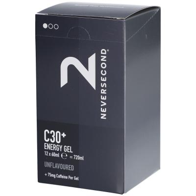 NEVERSECOND Gel &eacute;nerg&eacute;tique  Energy gel C30 Neutre Caf&eacute;ine (x12)
