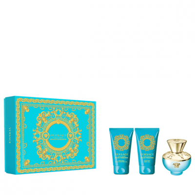 VERSACE  Dylan Turquoise Set With Shower Gel And Body Lotion Coffret (Coffret) Femme 50ml
