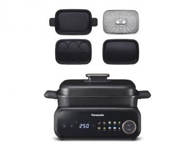 PANASONIC Multicuiseur de table, extracteur de fum&eacute;e, 4 accessoires, noir