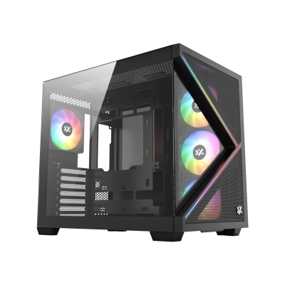 XYZ Boitiers PC  Qubex Mid&acute;Tower Black (X-CS-QUBEX-B)