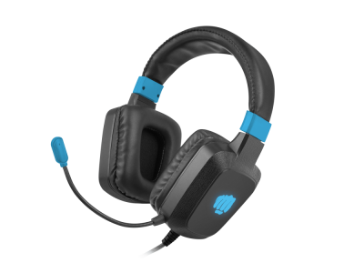 FURY Casque avec Microphone -  - Raptor - Noir - Bleu - USB - Filaire
