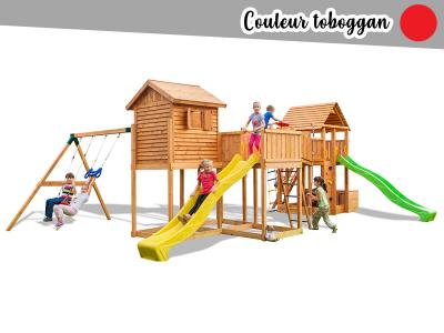 FUNGOO Aire de jeux Maxi Play Box - Toboggan Rouge - 