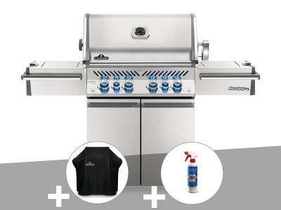NAPOLEON Barbecue &agrave; gaz  Prestige Pro 500 + Housse de protection + Nettoyant grill 3 en 1