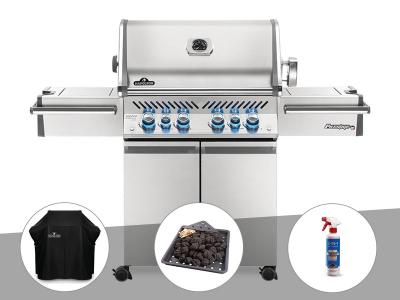 NAPOLEON Barbecue &agrave; gaz Prestige Pro 500 + Housse de protection + Plateau charbon + Nettoyant grill 3 en 1