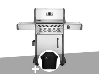 NAPOLEON Barbecue &agrave; gaz  rogue se 425 inox 3 br&ucirc;leurs + housse de protection