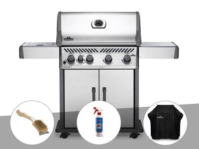 NAPOLEON Barbecue &agrave; gaz  Rogue 525 + Brosse &agrave; grill + Nettoyant grill 3 en 1 + Housse de protection