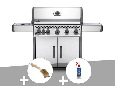 NAPOLEON Barbecue &agrave; gaz  Rogue XT 625 SIB + Brosse &agrave; grill + Nettoyant grill 3 en 1