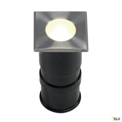 SLV Encastr&eacute; de sol carr&eacute; LED blanc chaud  - Power Trail Lite - Inox - 1W - IP67
