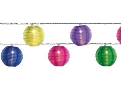 JARDIDECO Guirlande lanternes chinoises 10 LEDs Multicolore - 