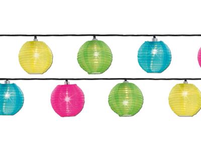 JARDIDECO Guirlande lanternes chinoises 20 LEDs Multicolore - 