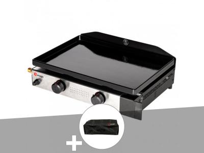 SOMAGIC Plancha gaz &agrave; poser 2 br&ucirc;leurs Solia 200 -  + Housse de protection