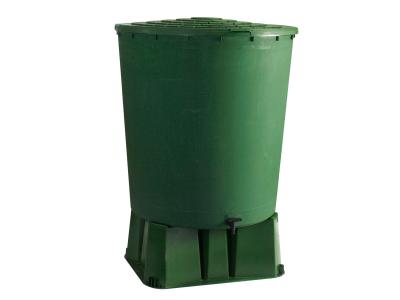 BELLIJARDIN R&eacute;cup&eacute;rateur d'eau rond 500L avec socle vert