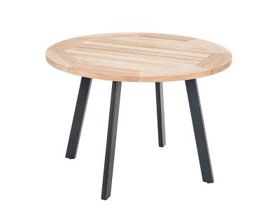 JARDILINE Table de jardin ronde en bois teck &Oslash; 105 cm Cocos - 