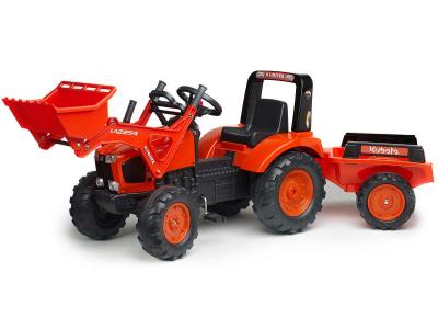 FALK Tractopelle enfant Kubota M135GX + remorque