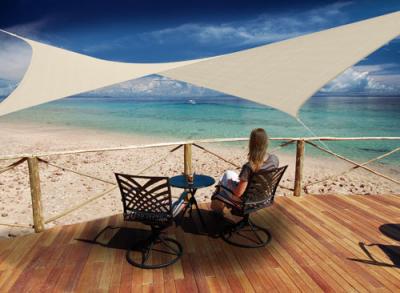  Voile d'ombrage carr&eacute;e 3,60 x 3,60 m - Austral - Sable Jardiline Beige