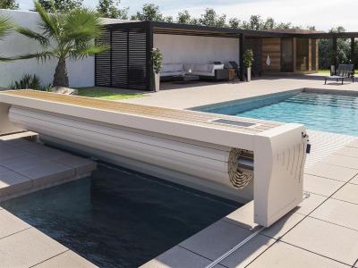 SOFATEC Volet de piscine hors-sol Prestige sur rail solaire 7,00 x 3,50 m - 