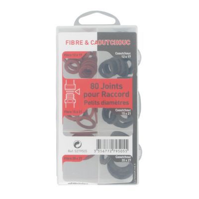 COMAP Coffret de 80 Petits Joints Fibre et Caoutchouc  pour Raccord
