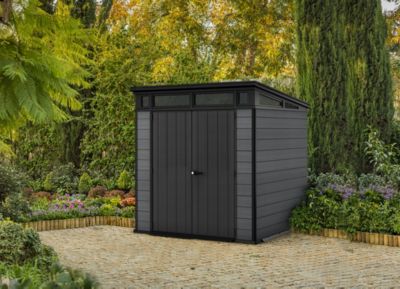 KETER Abri de jardin CORTINA 77 en r&eacute;sine  gris fonc&eacute; 4,7m&sup2;