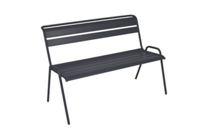 FERMOB Banc Monceau - Acier - Carbone - 111x60x60cm