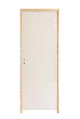 Bloc porte pr&eacute;peint Huisserie eco - Droite - 204x73cm 