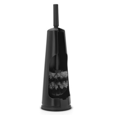 BRABANTIA Brosse WC et support  ReNew en m&eacute;tal coloris noir mat