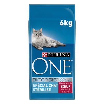 PURINA ONE 6kg Sp&eacute;cial Chat St&eacute;rilis&eacute; boeuf  - Croquettes pour chat