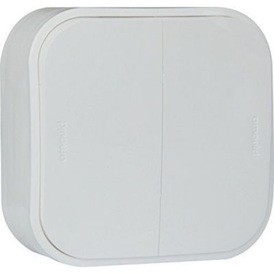ARNOULD Double interrupteur ou va-et-vient saillie Profil Eco - Blanc