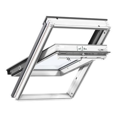 VELUX  55 x 98 Tout confort WhiteFinish bois blanc &agrave; rotation GGL CK04