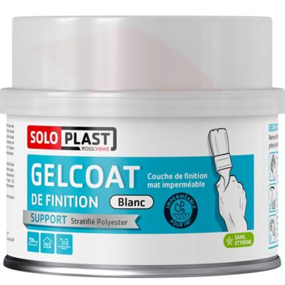 NO BRAND Gelcoat de finition Soloplast blanc 250g avec durcisseur - Blanc