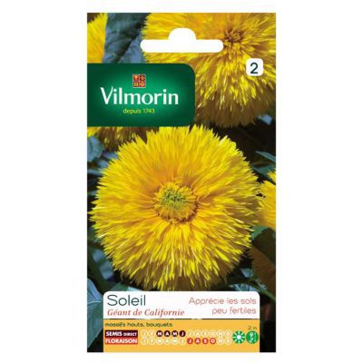 VILMORIN Graines de Soleil Double G&eacute;ant de Californie 
