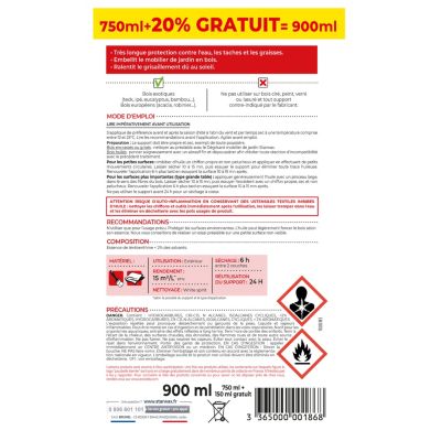 STARWAX Huile de tek tres longue protection 750ml+20% 