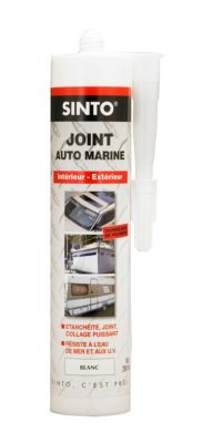 SINTO Joint mastic auto-marine blanc 290ml