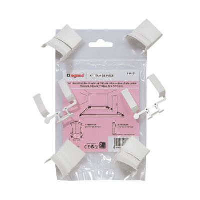 LEGRAND Kit tour de pi&egrave;ce pour moulure CELIANE D&eacute;co 30 x 12,5 mm 