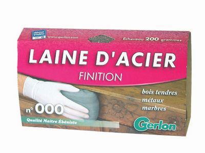 GERLON Laine d'acier de finition  N&deg;000, 200 g