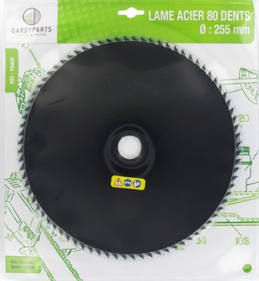 JARDIN PRATIC Lame acier 80 dents 25 cm &oslash;25,4 mm pour d&eacute;broussailleuse