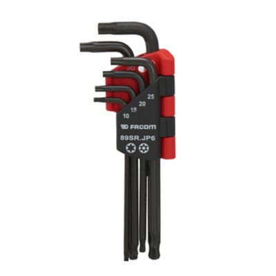 FACOM Lot de 6 cl&eacute;s m&acirc;les longues en acier forg&eacute;  89SR JP6PG