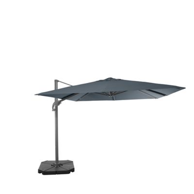 BELVEO Parasol d&eacute;port&eacute; anti-vent  L.3 x l.3m gris