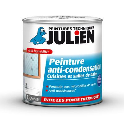 JULIEN Peinture Anti-Condensation Mat Blanc 0,5 l  Blanc