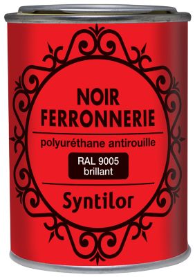 SYNTILOR Peinture ext&eacute;rieure fer antirouille noir satin&eacute;  250 ml