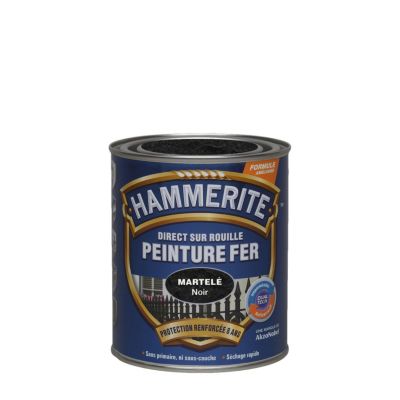 HAMMERITE  - Peinture Direct Sur Rouille Martel&eacute;e Noir 0,75 l Noir