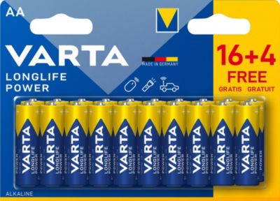 VARTA  16+4 Piles Alcalines AA / LR6  LongLife Power